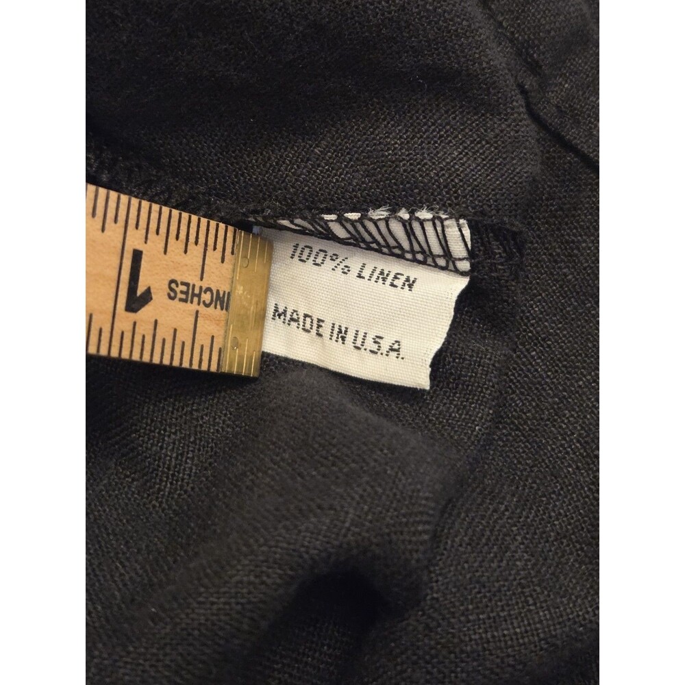 Bryn Walker XL Black 100% Linen Tunic Top Cowl Neck Made in USA Lagenlook Boho - Picture 5 of 8